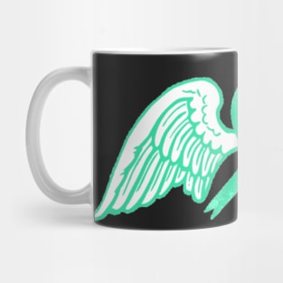 Teal Awareness Ribbon with Angel Wings Mug